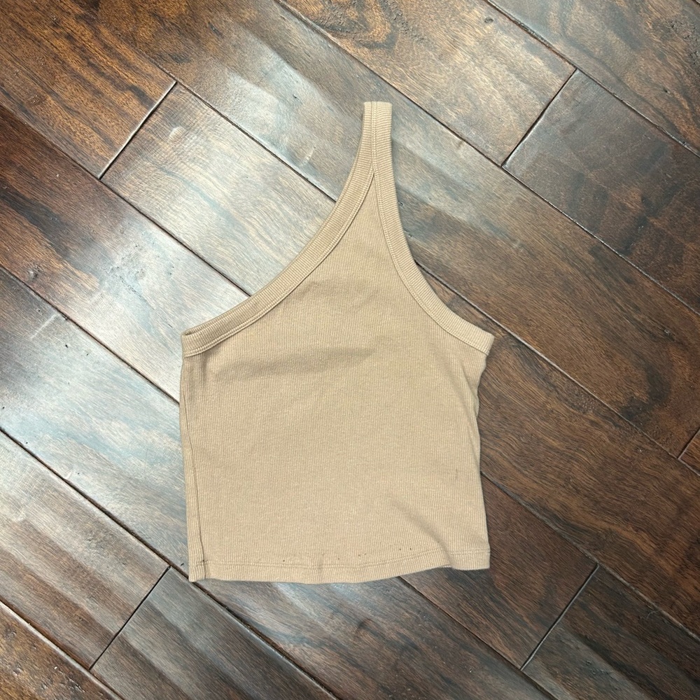 Abercrombie & Fitch Asymmetrical Tan Tank Top